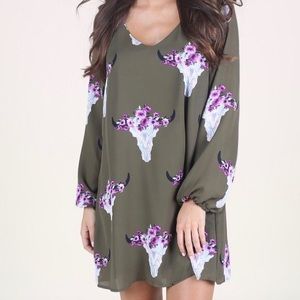 Altar’d State Cow Skull Dress - size small